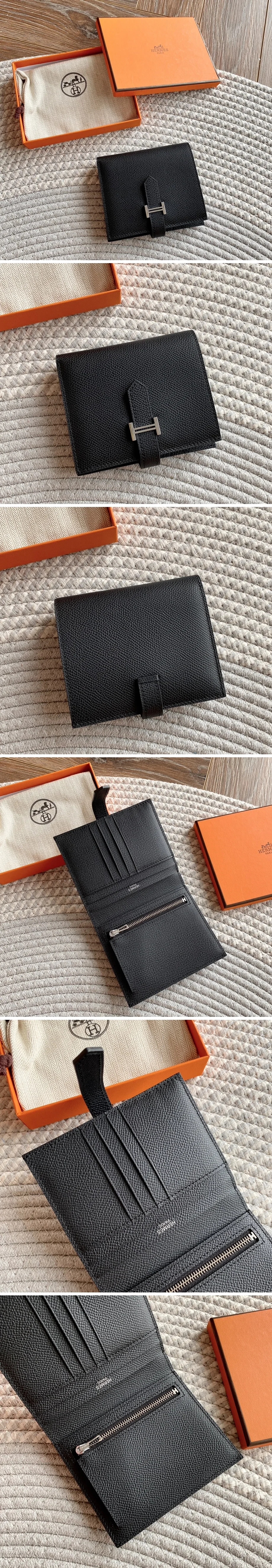 에르메스 베안 컴팩트 쉐브르 반지갑