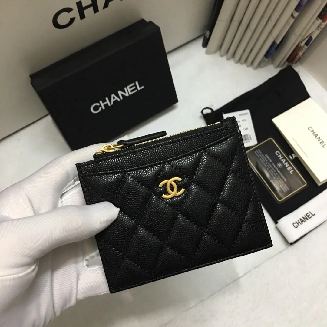 샤넬 클래식 카드홀더 그레인 카프스킨
