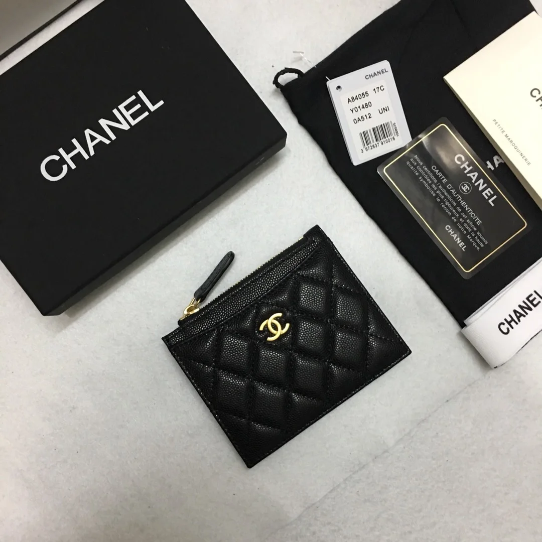 샤넬 클래식 카드홀더 그레인 카프스킨