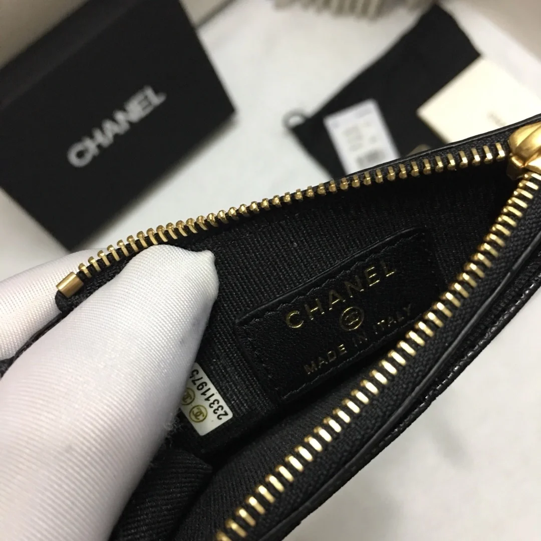 샤넬 클래식 카드홀더 그레인 카프스킨