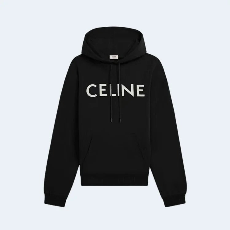 셀린느 코튼 플리스 스웨트셔츠 블랙