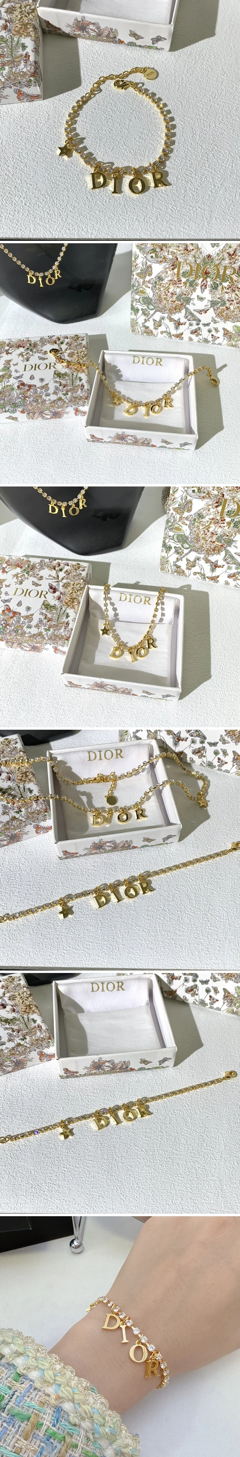 디올 메탈 브라켓 다이야 팔찌