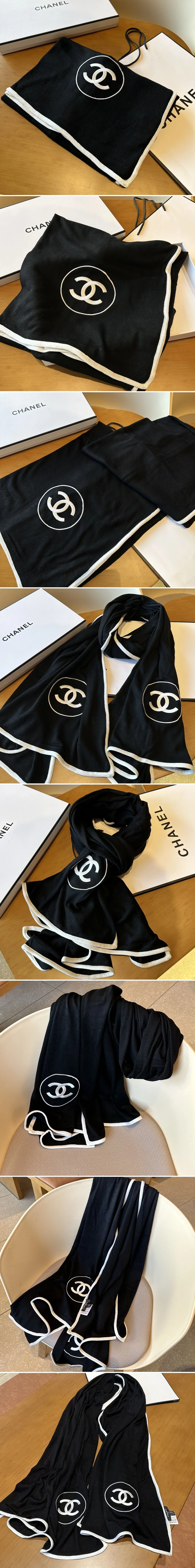 샤넬 CC로고 캐시미어 스카프