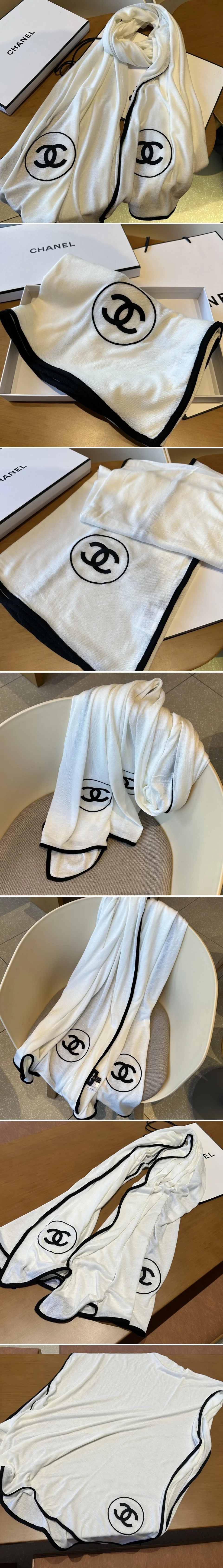 샤넬 CC로고 캐시미어 스카프