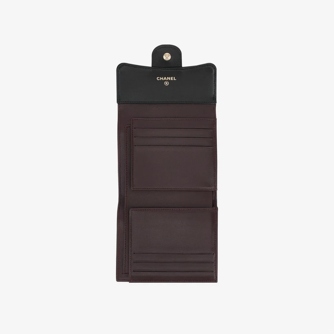 샤넬 클래식 램스킨 스몰 플랩 지갑 골드