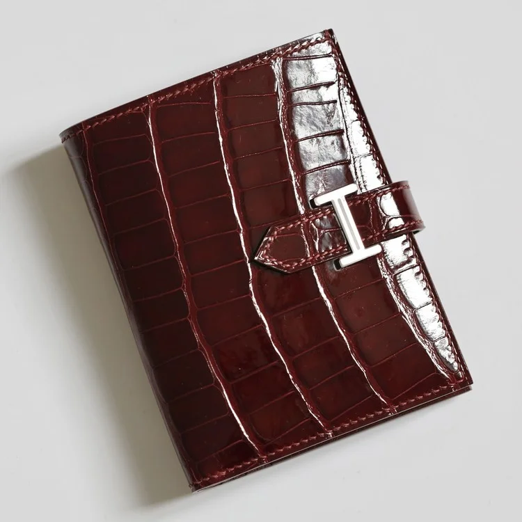 에르메스 베안 컴팩트 악어가죽