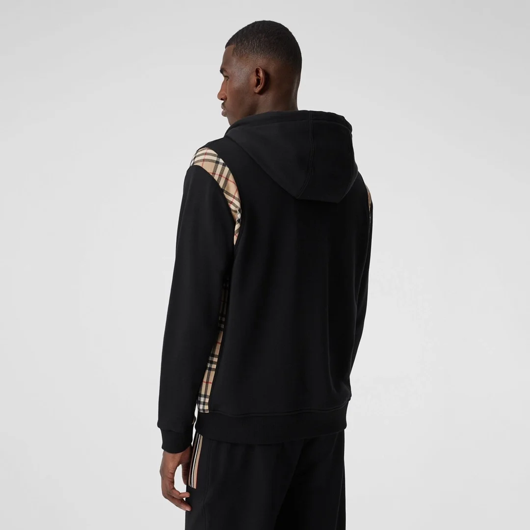 버버리 빈티지 체크 패널 후드 집업