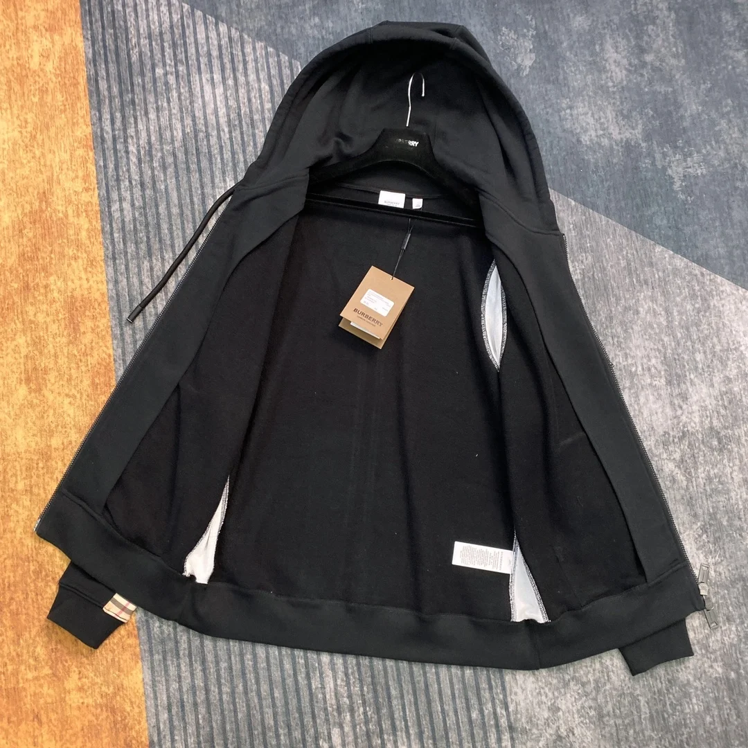 버버리 빈티지 체크 패널 후드 집업