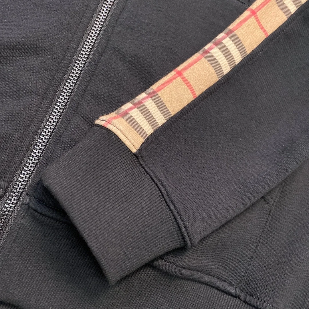 버버리 빈티지 체크 패널 후드 집업