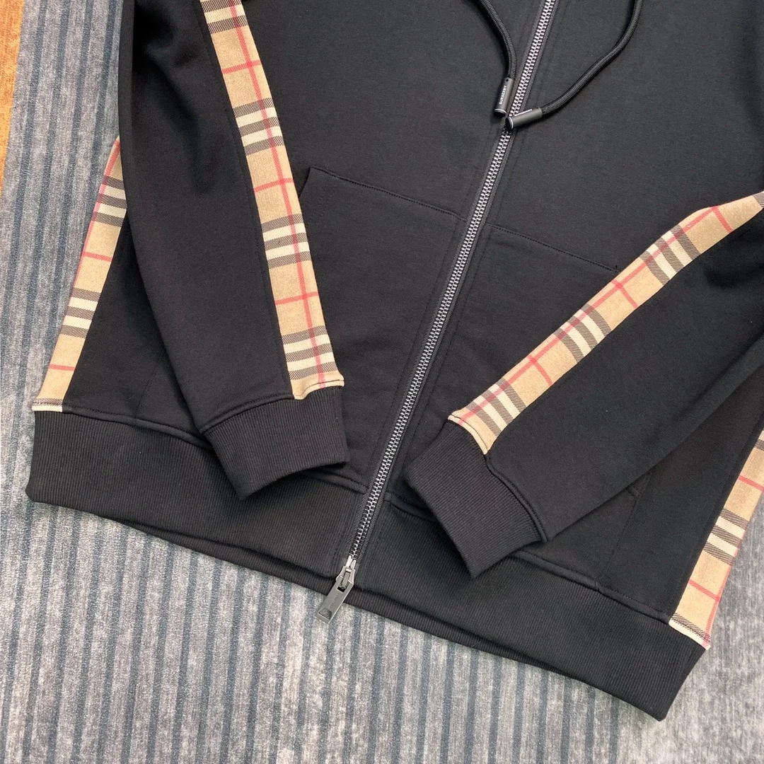 버버리 빈티지 체크 패널 후드 집업