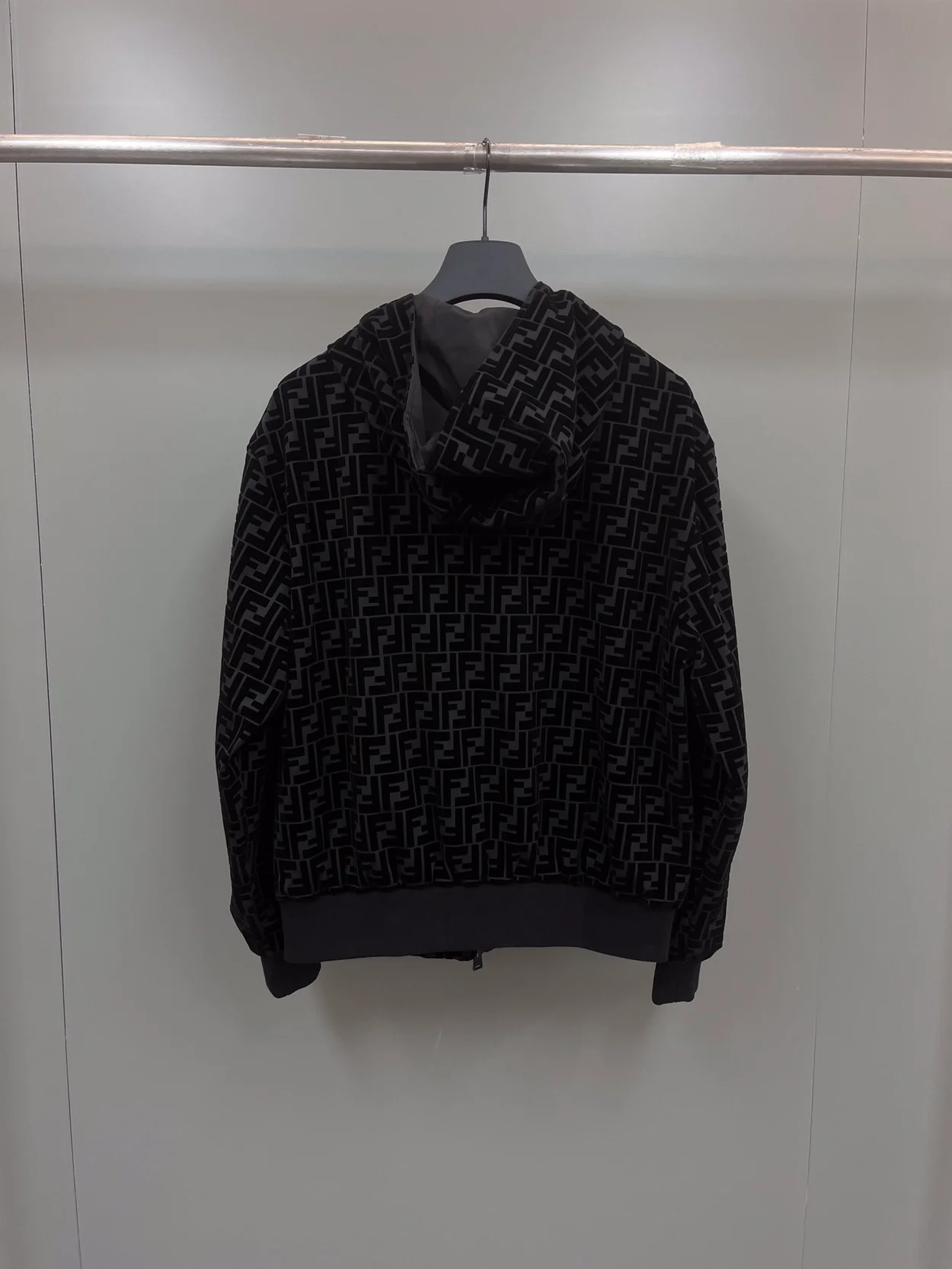 펜디 FF 울오버 로고 후드 집업