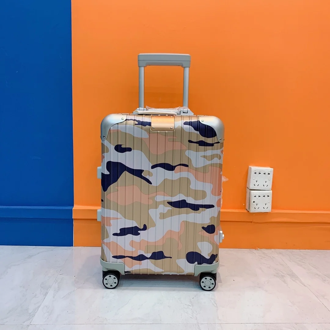 리모와 오리지널 캐빈 카모 수트케이스 오렌지
