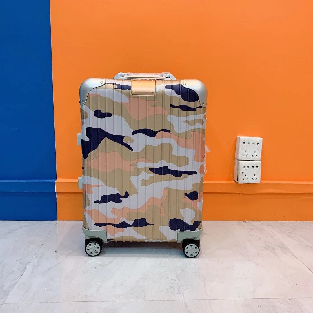 리모와 오리지널 캐빈 카모 수트케이스 오렌지