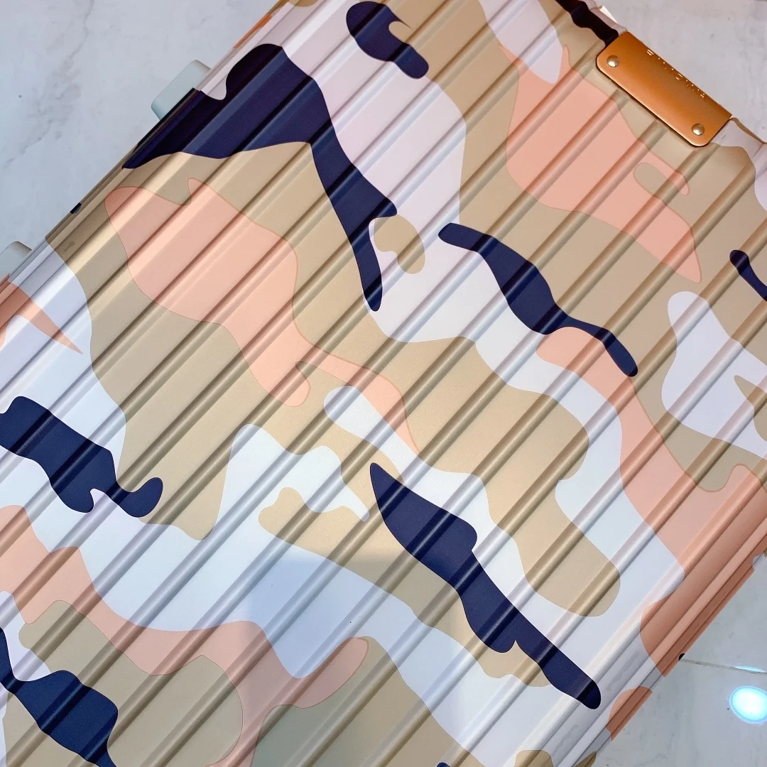 리모와 오리지널 캐빈 카모 수트케이스 오렌지