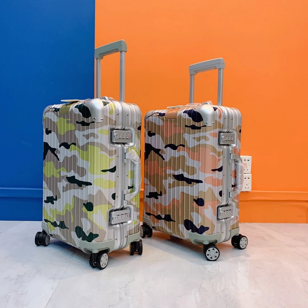 리모와 오리지널 캐빈 카모 수트케이스 오렌지