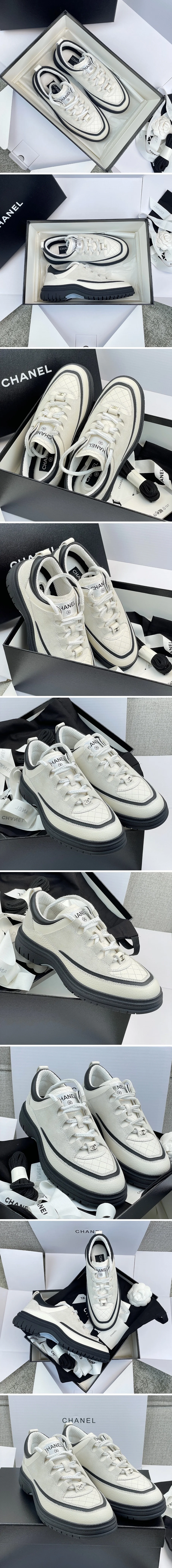 샤넬 25FW CC로고 투톤 스웨이드 G46258