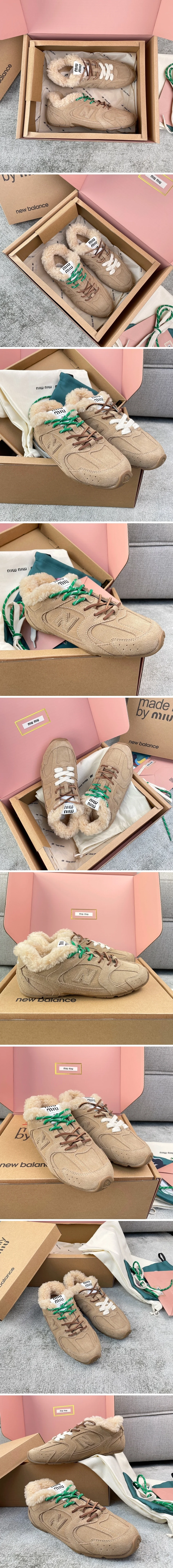 뉴발란스 X 미우미우 콜라보 530 SL 블리치드 가죽