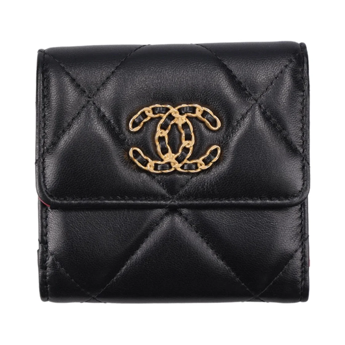 샤넬 19 램스킨 스몰 플랩 지갑