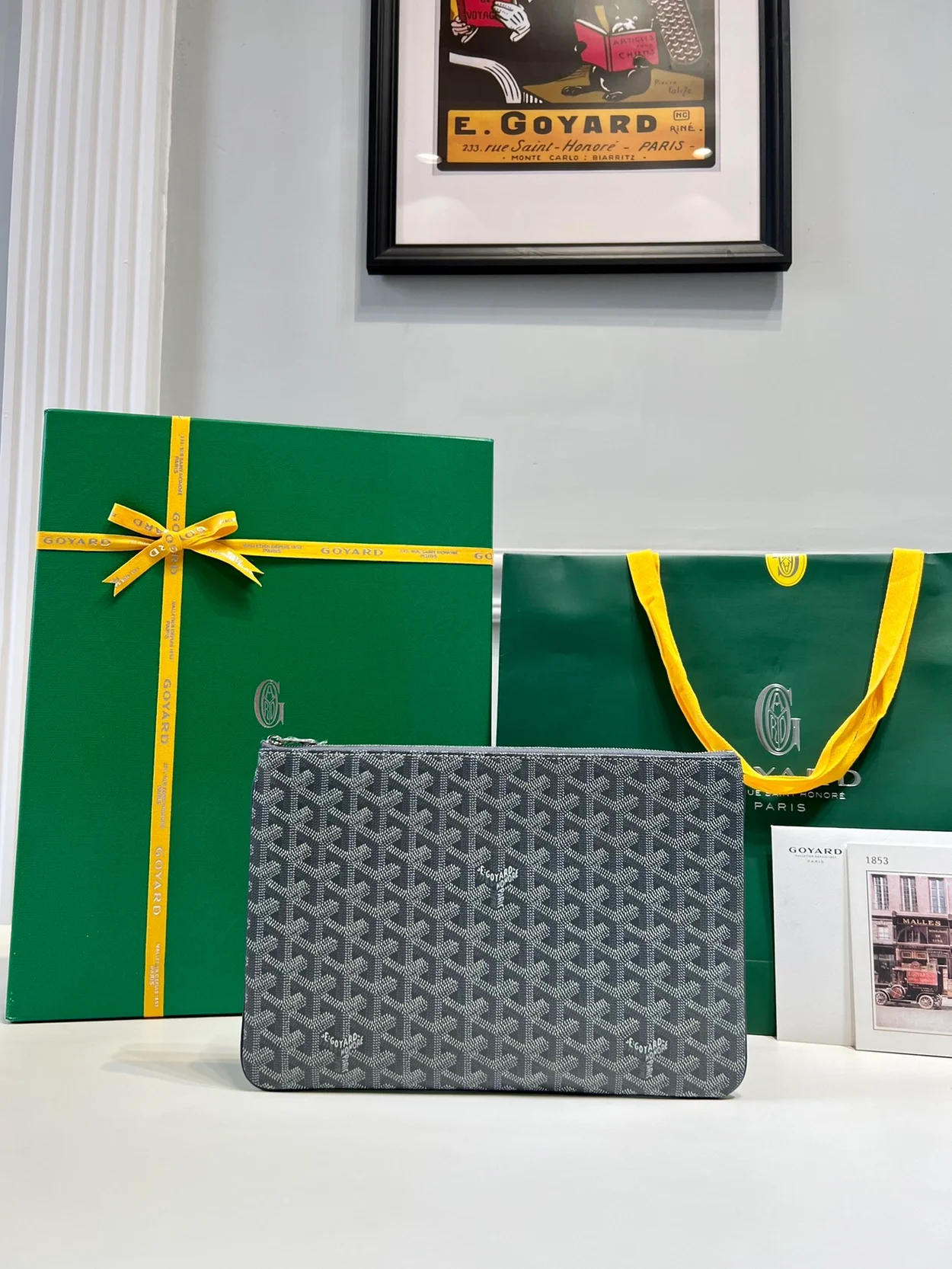 고야드 세나 클러치 MM 그레이