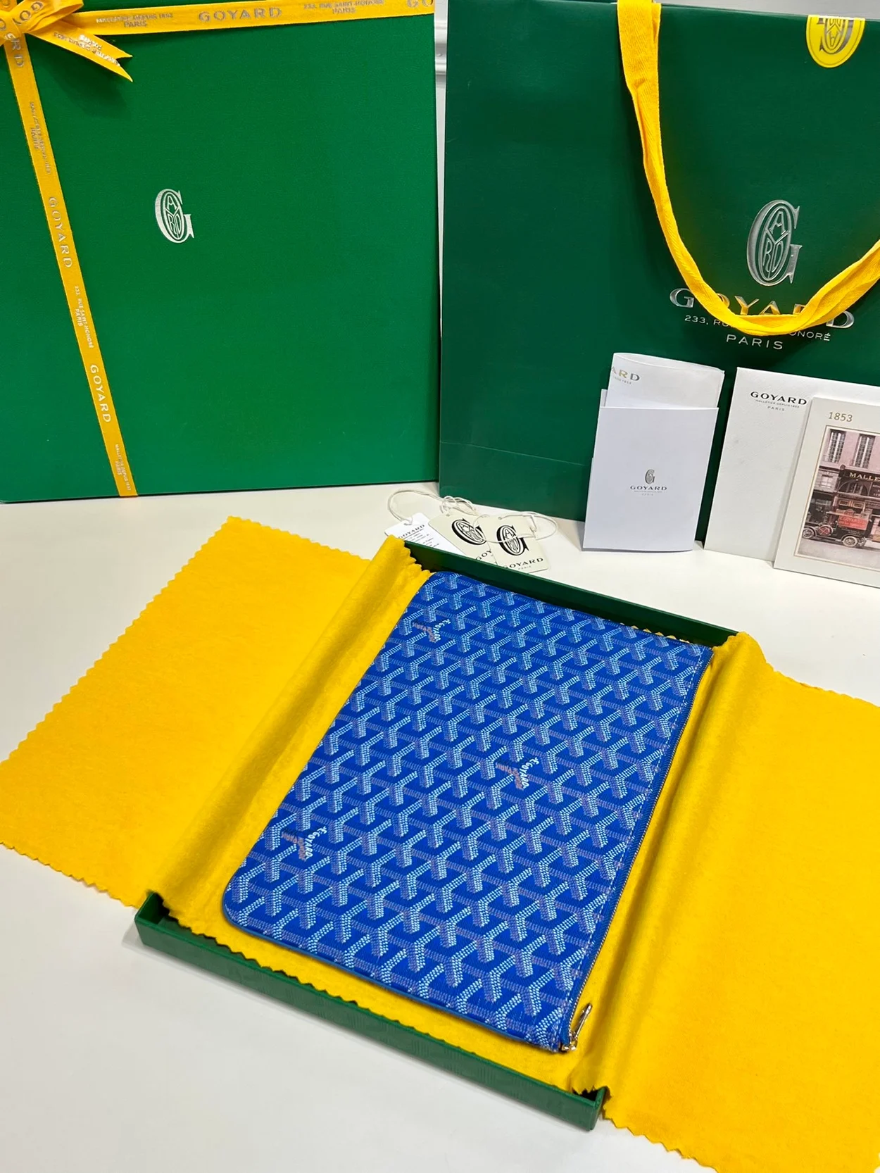 고야드 세나 클러치 MM 블루