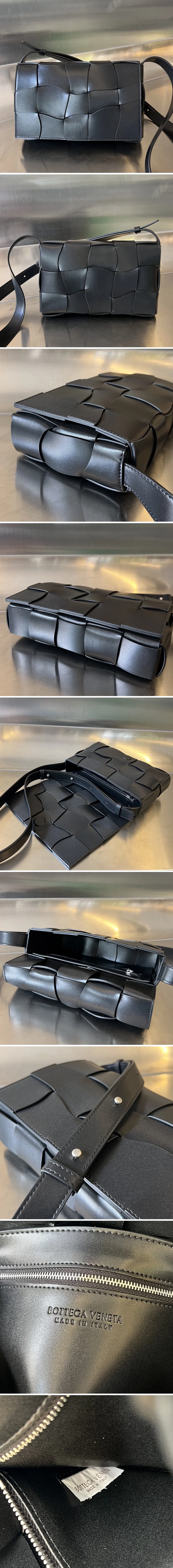 보테가 베네타 스트랩 카세트 백 블랙