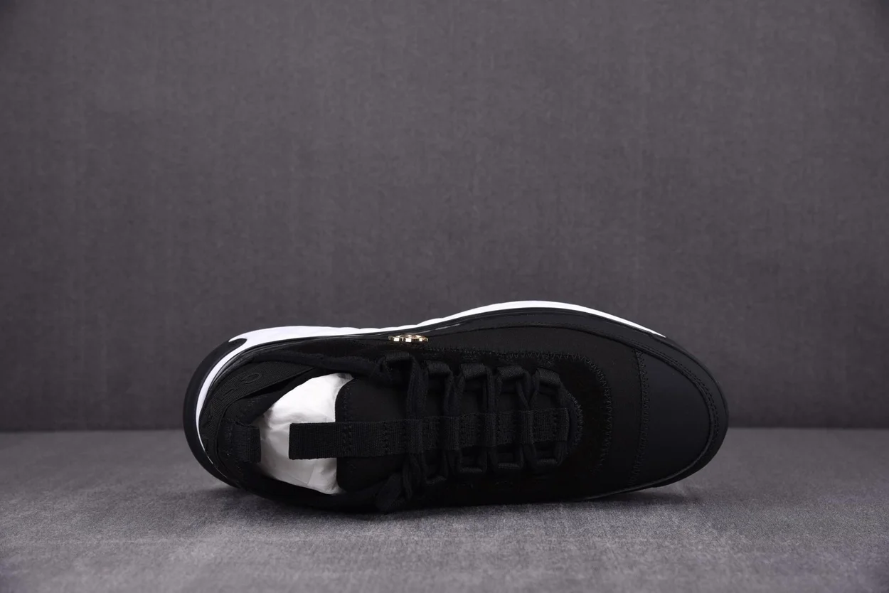 샤넬 믹스드 파이버 스니커즈 실버 블랙