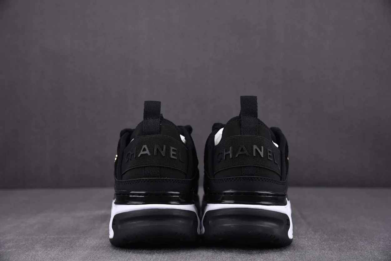 샤넬 믹스드 파이버 스니커즈 실버 블랙