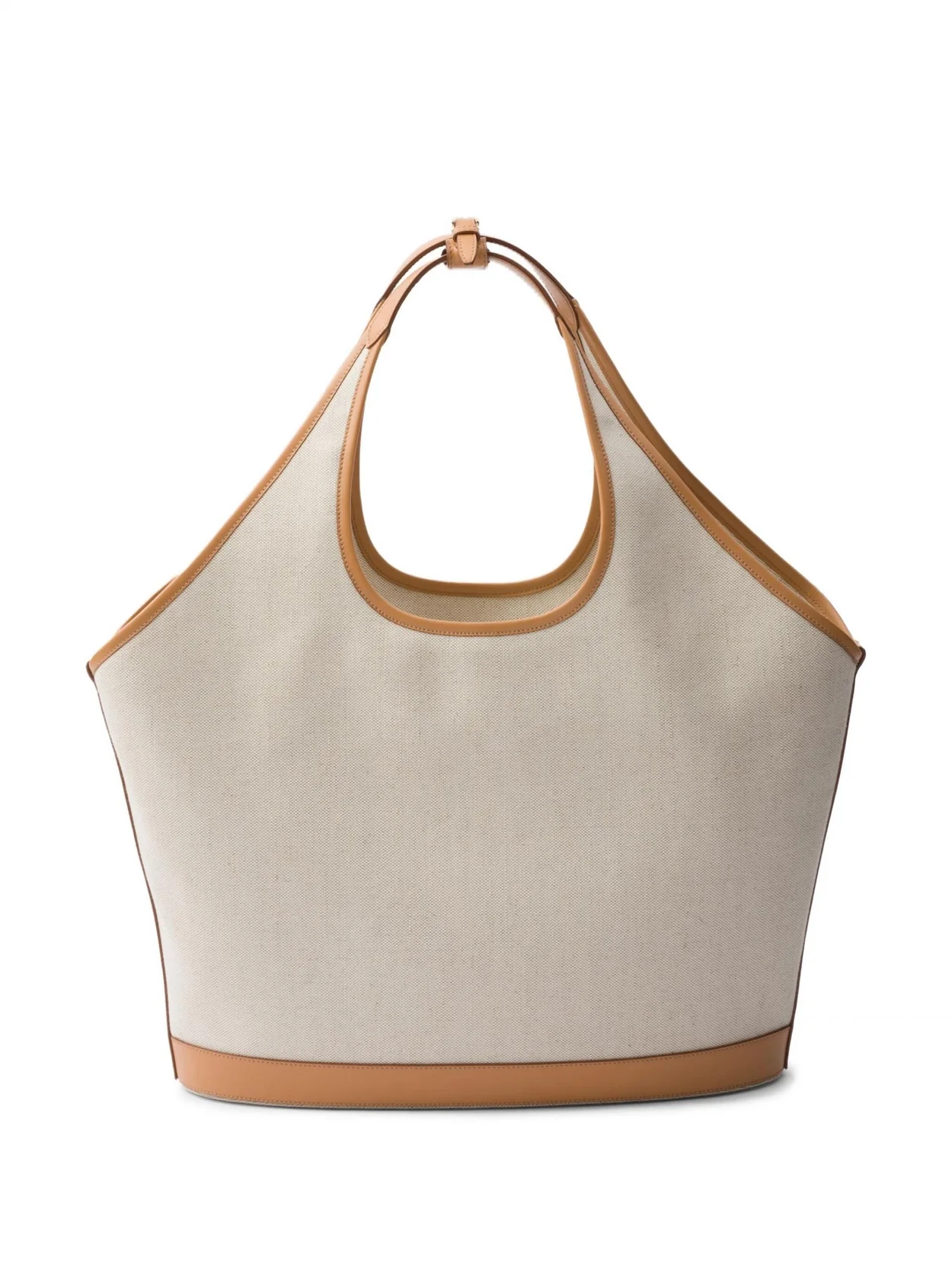 프라다 리넨 레더 라지 버클백