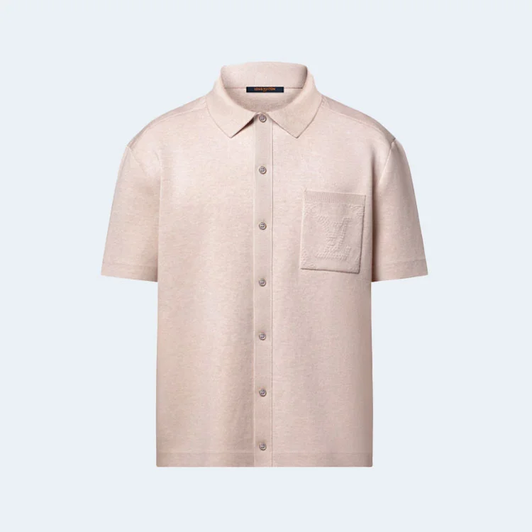 루이비통 모노그램 엠보싱 니트 반팔 셔츠