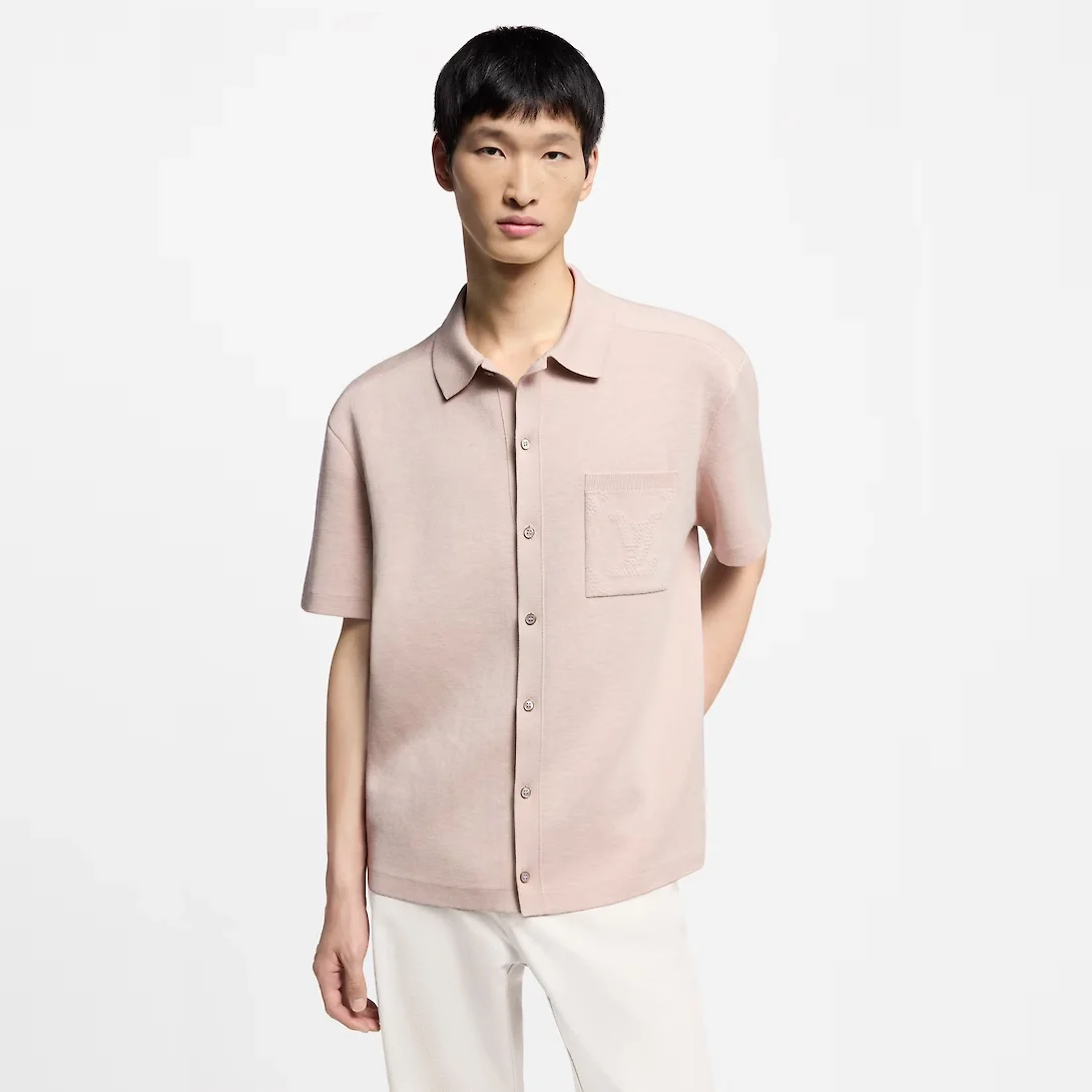 루이비통 모노그램 엠보싱 니트 반팔 셔츠