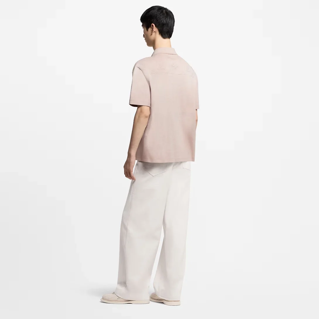 루이비통 모노그램 엠보싱 니트 반팔 셔츠