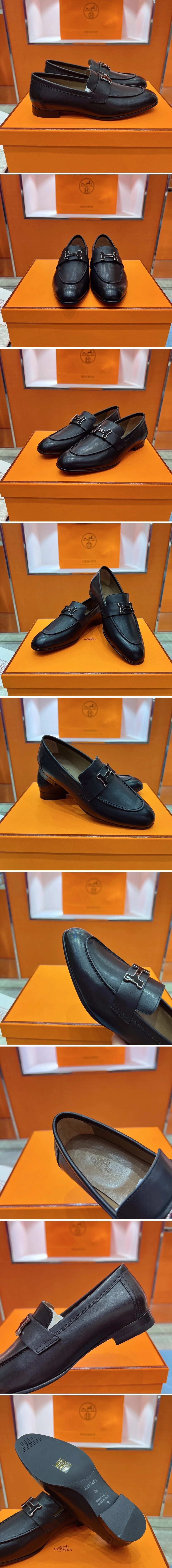 에르메스 파리 여성 로퍼 블랙