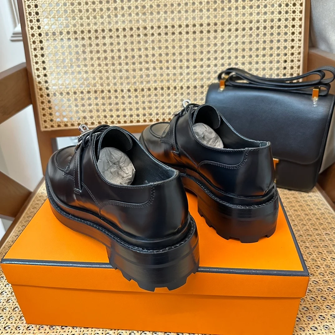 에르메스 퍼스트 더비 슈즈 카프스킨 팔라