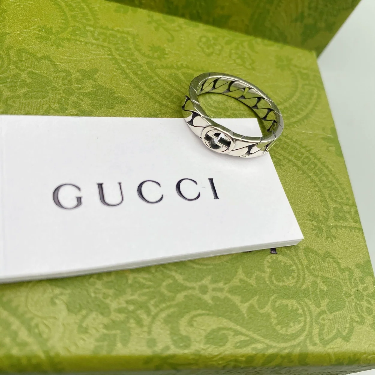 구찌 와이드 구찌 인터로킹 반지 6mm