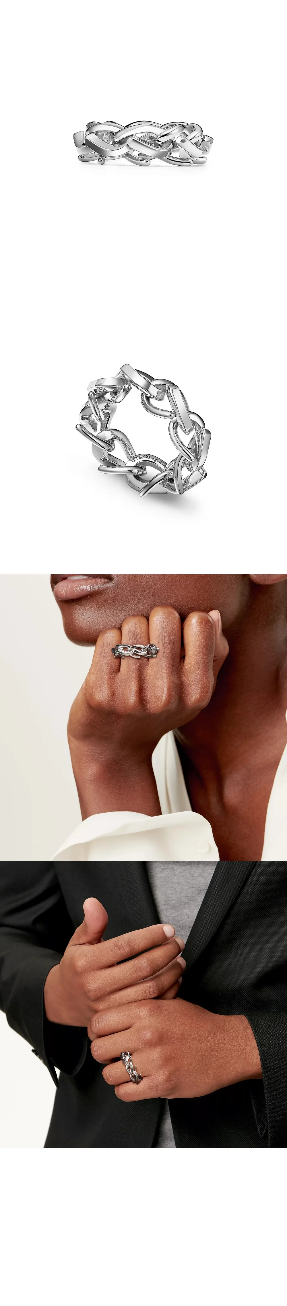 티파니 앤 코 포지 링크 스털링 반지