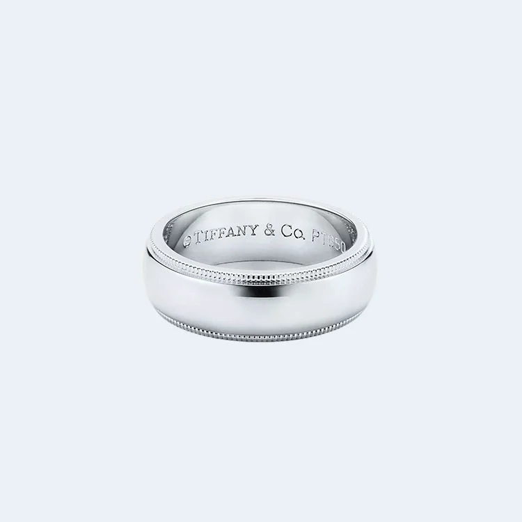 티파니 앤 코 밀그레인 웨딩 밴드 반지