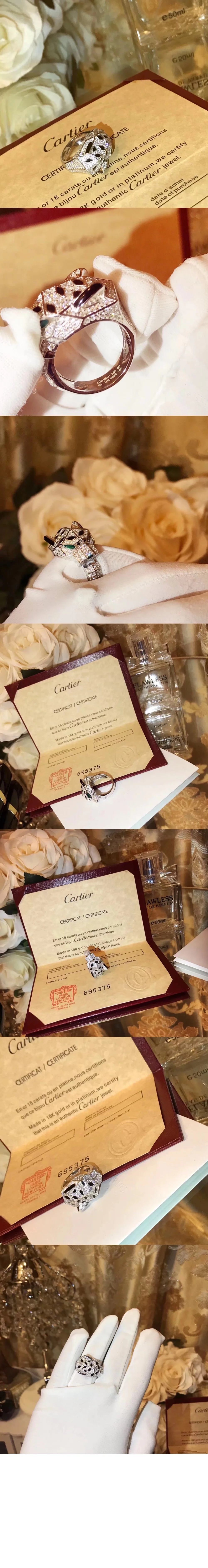 까르띠에 팬더 드 화이트 골드 반지