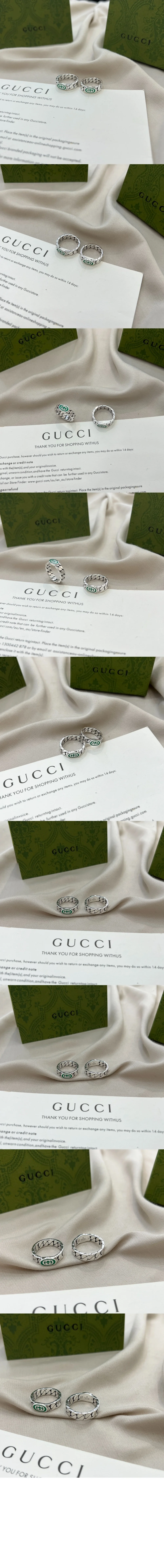 구찌 GG 링 체인 로고 주얼리 반지