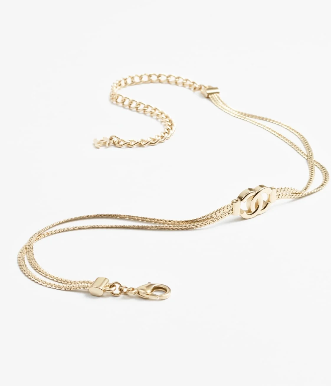 샤넬 메탈 초커 목걸이 골드