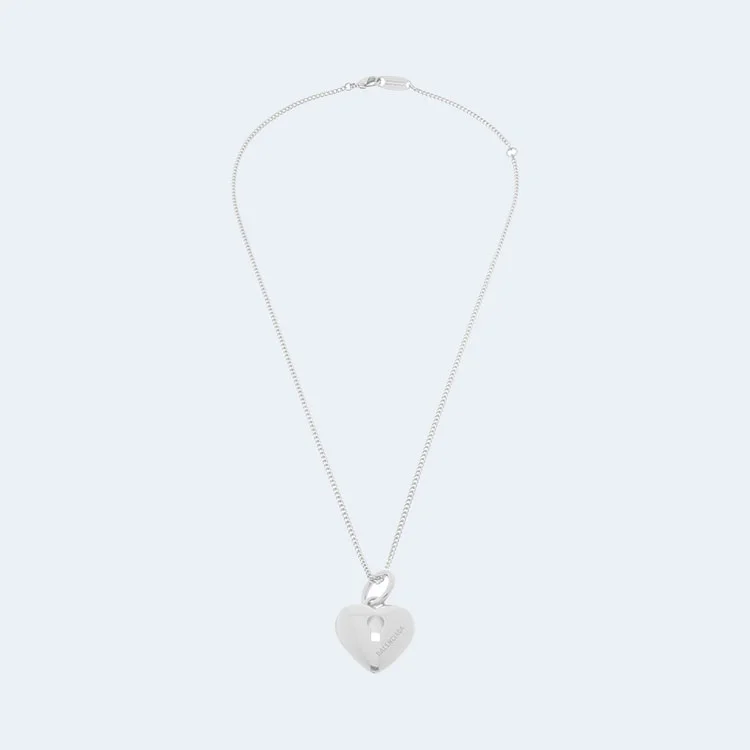 발렌시아가 아무르 하트 네크리스 실버