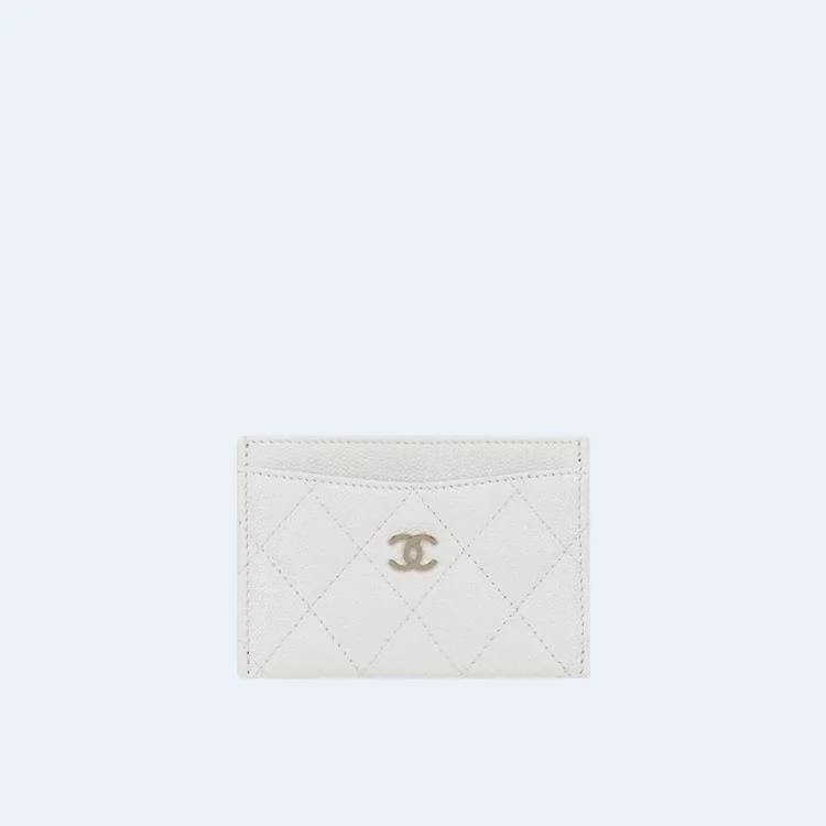 샤넬 클래식 카드 홀더 화이트