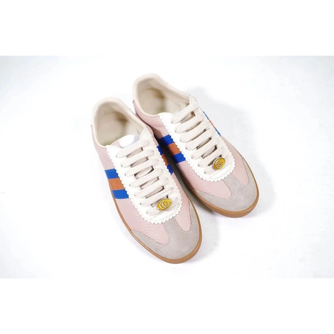 구찌 G74 레더 웹 스니커즈 핑크