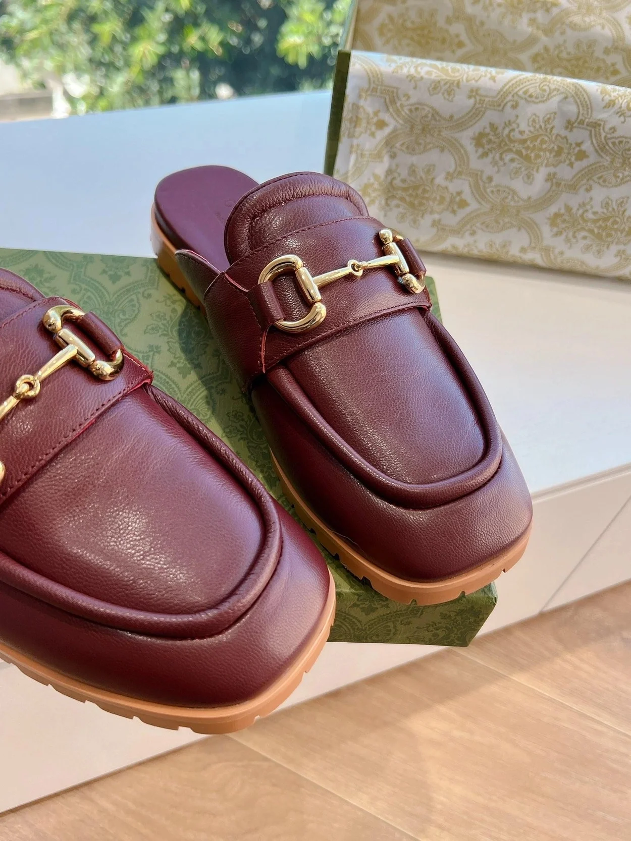 구찌 홀스빗 로퍼 슬리퍼 브라운