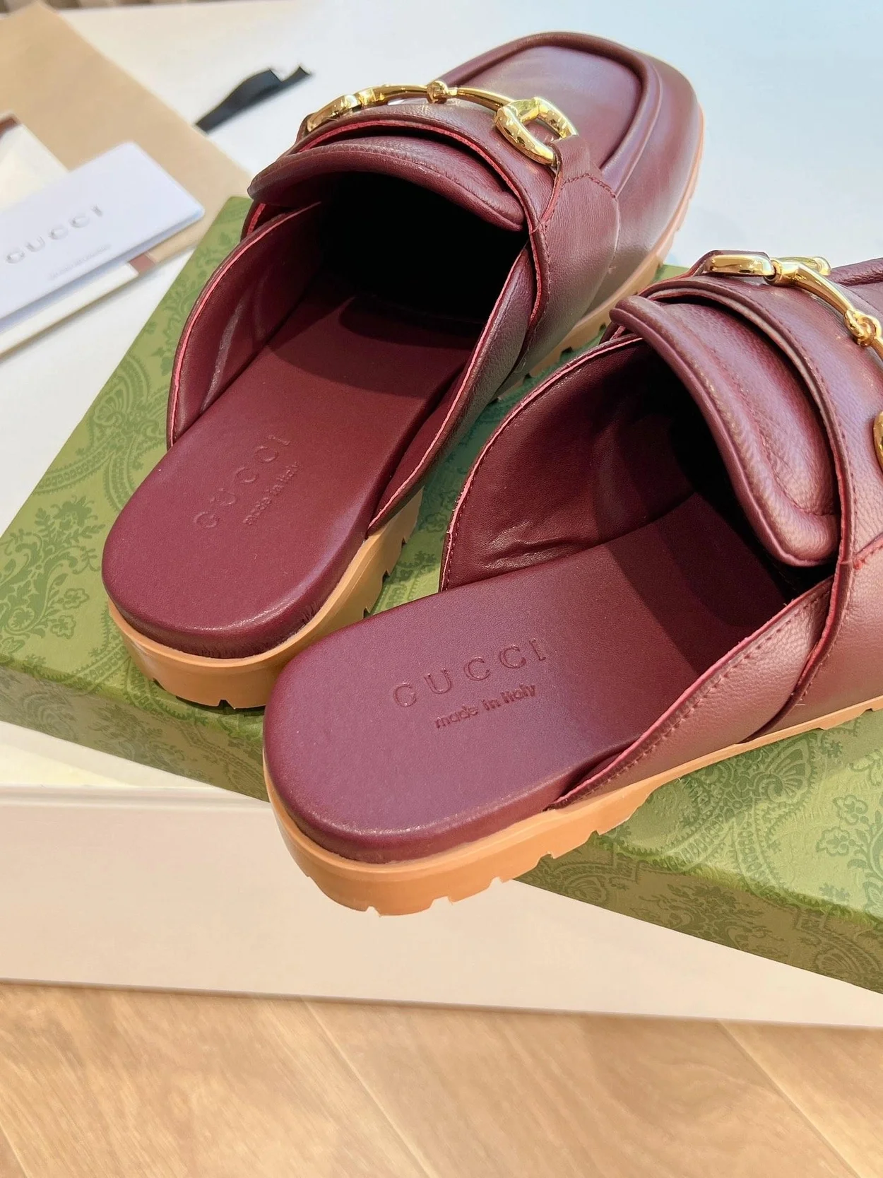 구찌 홀스빗 로퍼 슬리퍼 브라운