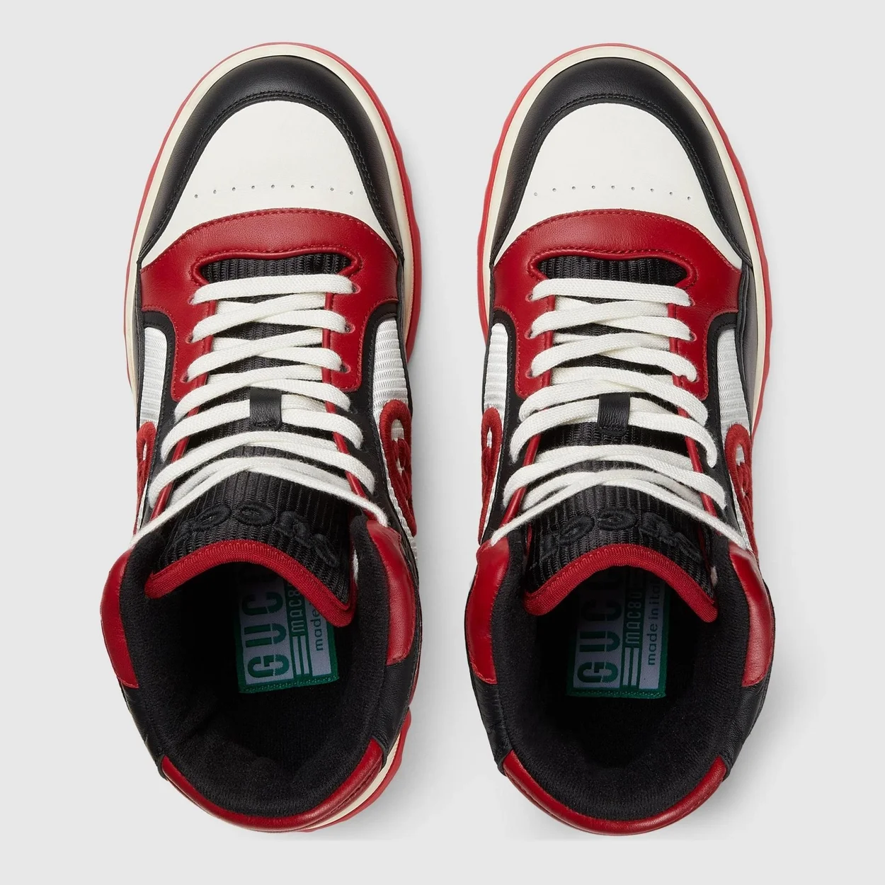 구찌 MAC80 하이탑 스니커즈 블랙 레드