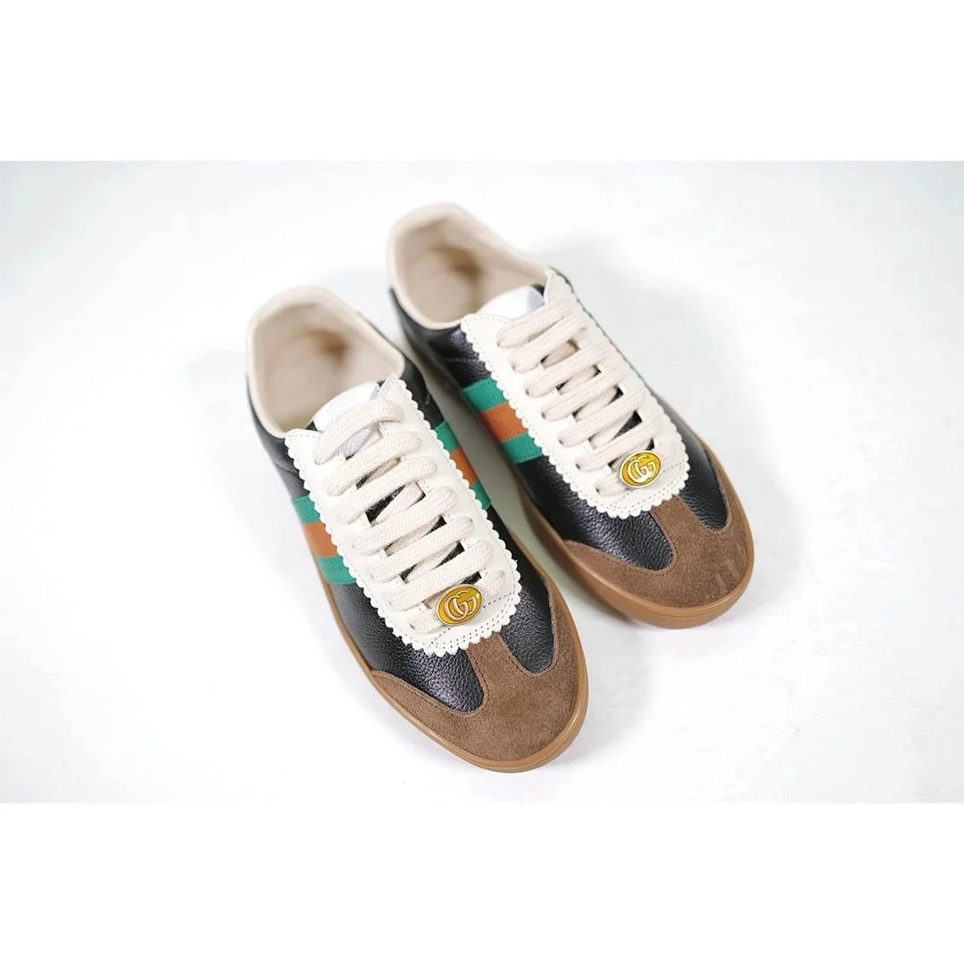 구찌 G74 레더 웹 스니커즈 블랙