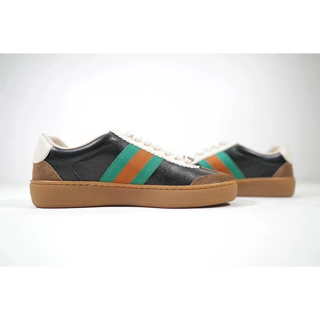 구찌 G74 레더 웹 스니커즈 블랙