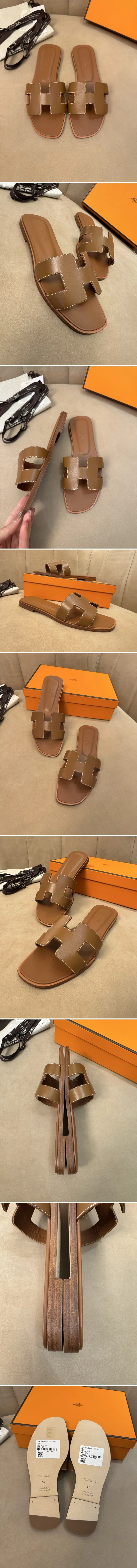 에르메스 오란 샌들 카프스킨