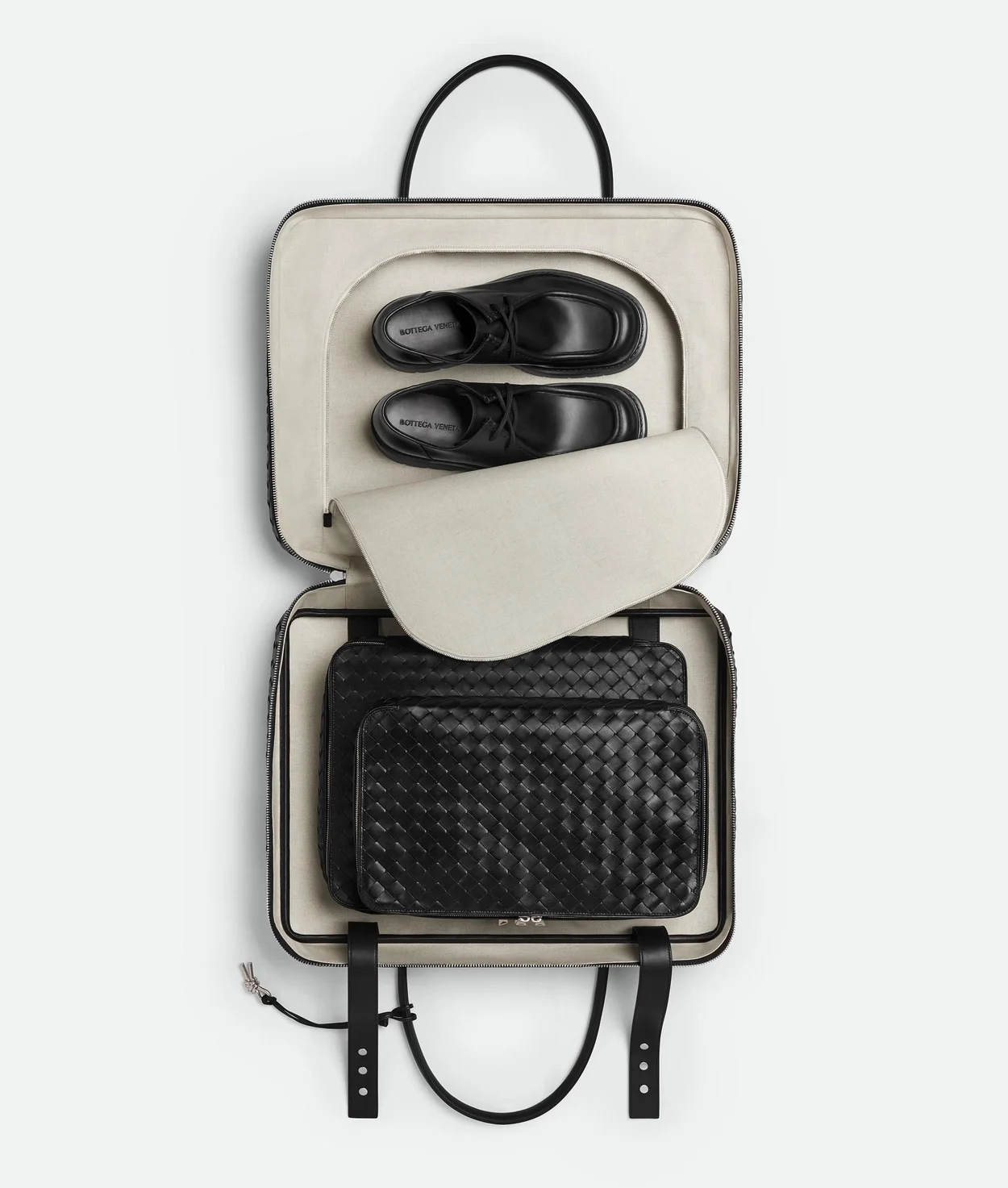 보테가 베네타 겟어웨이 라지 트래블백 블랙