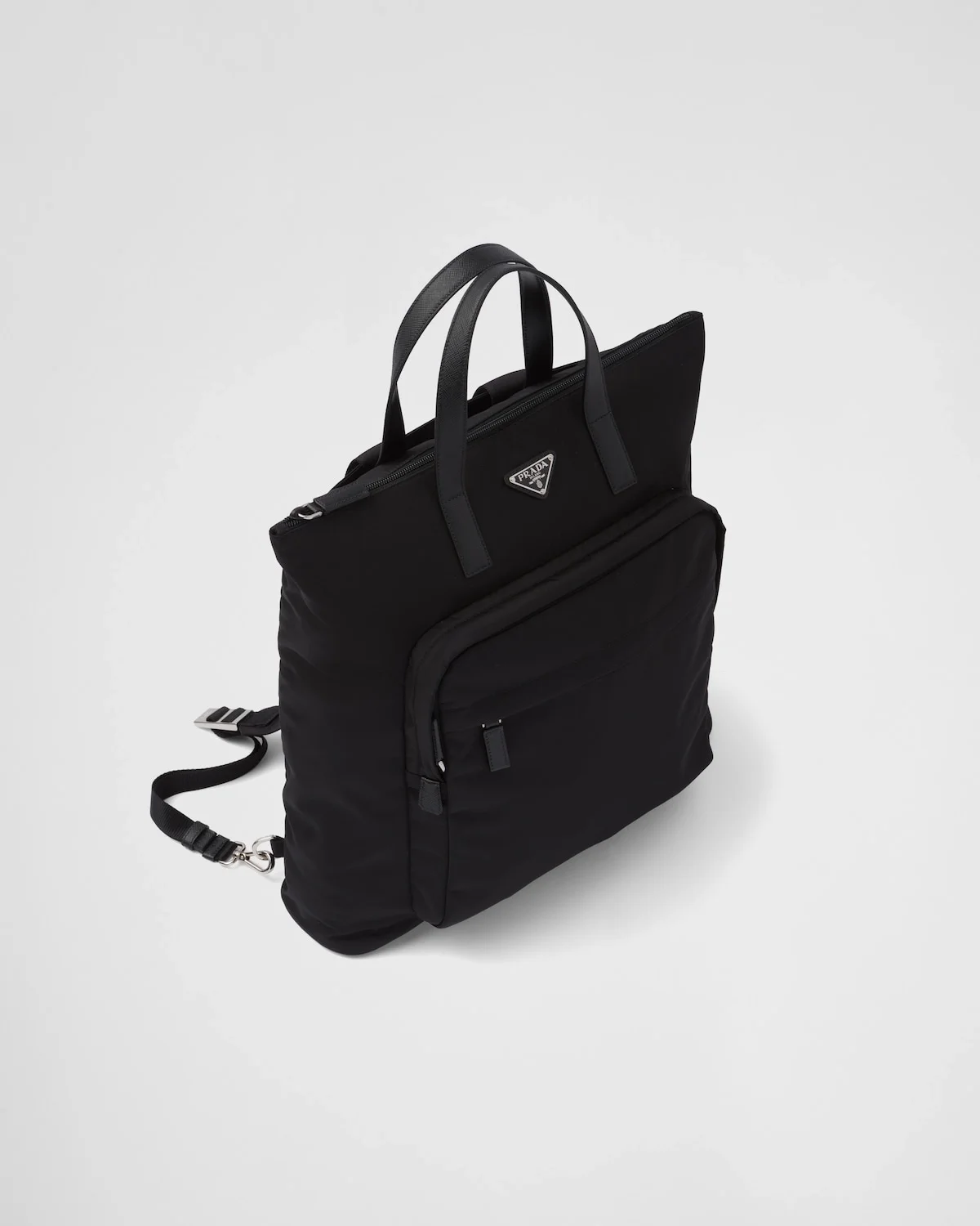 프라다 리나일론 사피아노 레더 토트백